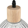 Подвесной светильник LUMION NATANA 8055/1А SUSPENTIONI LN24 E27 1*60W 220V дерево/прозрачный металл/стекло 8055/1A