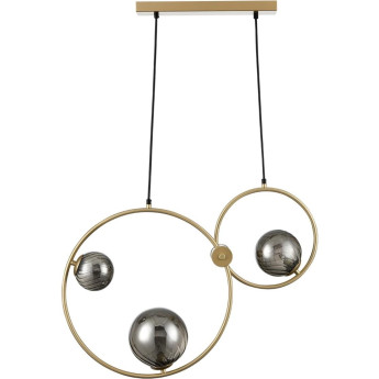 Подвесной светильник LUMION ORNATO 8036/3 MODERNI LN25 G9 3*35W 220V шампань/дымчатый, металл/стекло